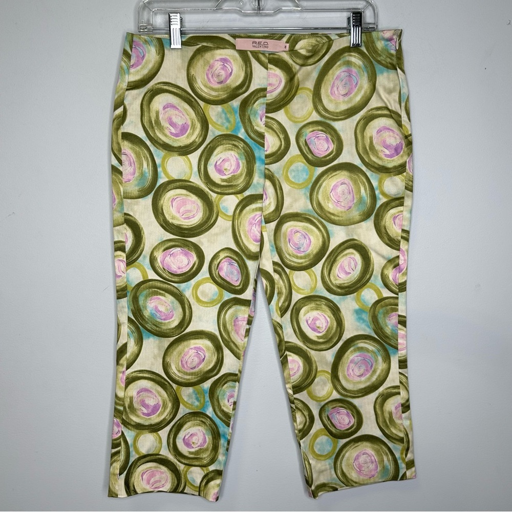 RED Valentino Women’s Made In Italy Side Zipper Cotton Blend Capri Pants Size 44